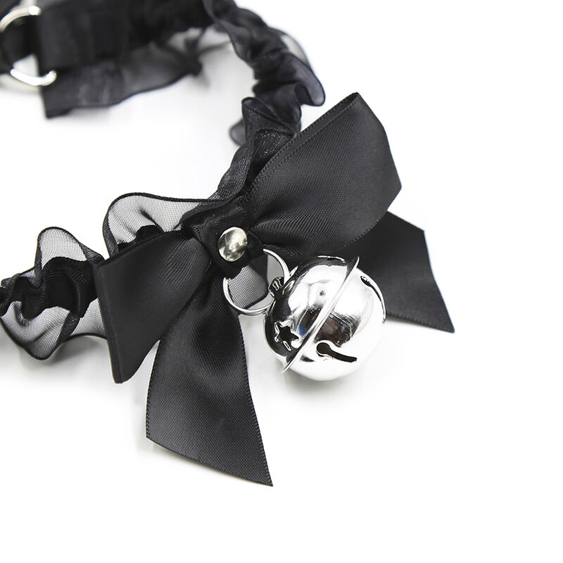 Collier fétichiste en dentelle avec cloche — OHMAMA FETISH