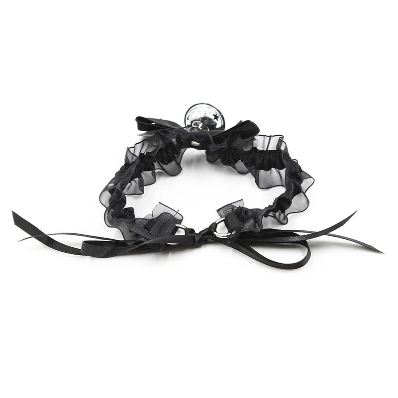 Collier fétichiste en dentelle avec cloche — OHMAMA FETISH