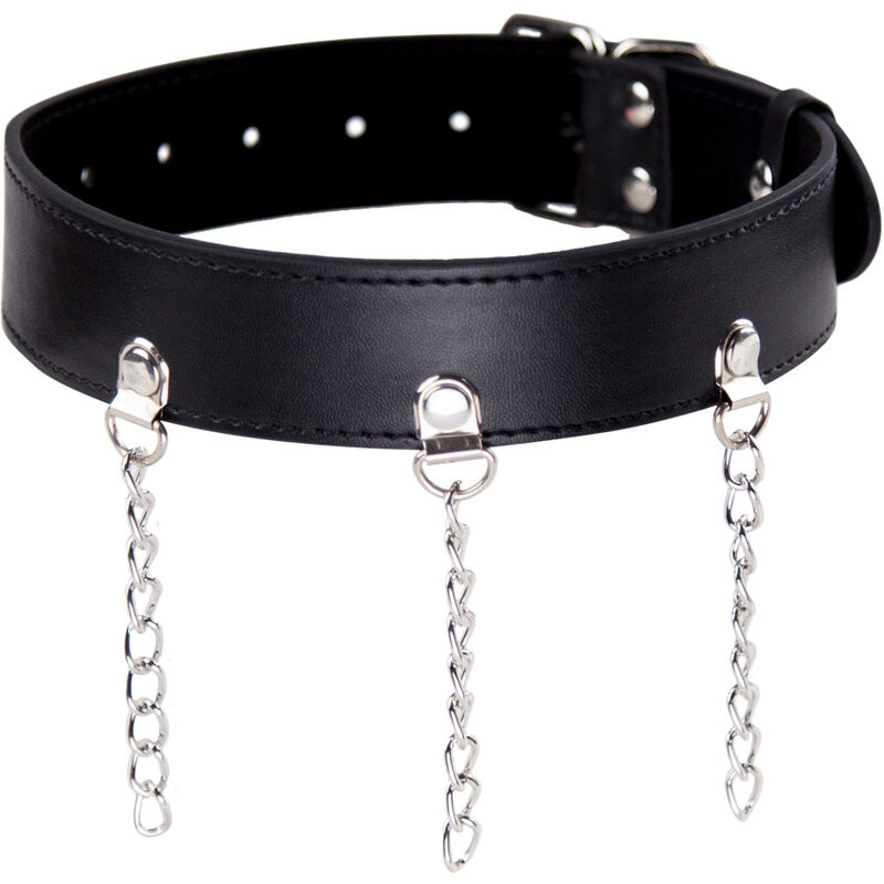 Collier fétichiste ajustable avec anneaux — OHMAMA FETISH