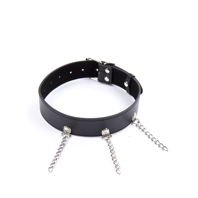 Collier fétichiste ajustable avec anneaux — OHMAMA FETISH