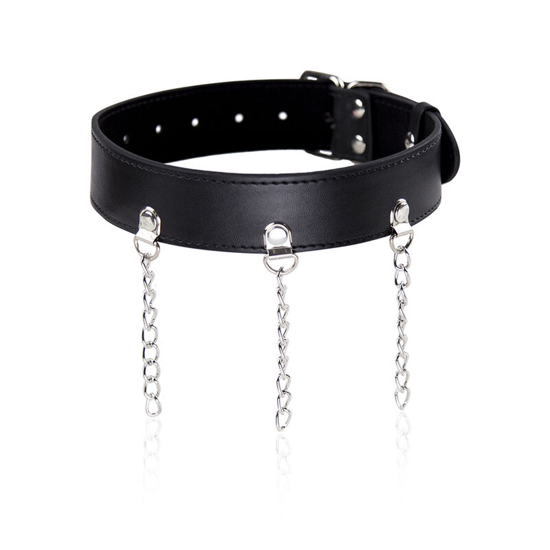 Collier fétichiste ajustable avec anneaux — OHMAMA FETISH
