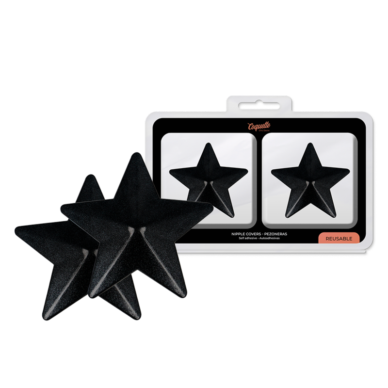 Cache-tétons étoiles noires adhésifs — COQUETTE ACCESSORIES