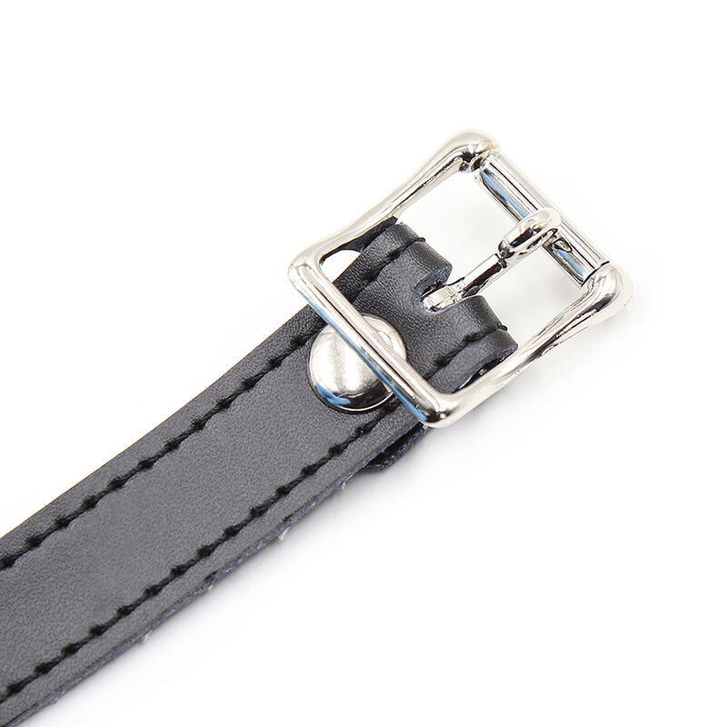 Bâillon boule en silicone avec ceinture en cuir et cadenas — OHMAMA FETISH