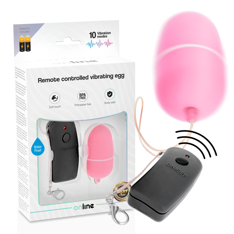 Œuf vibrant télécommandé rose — ONLINE