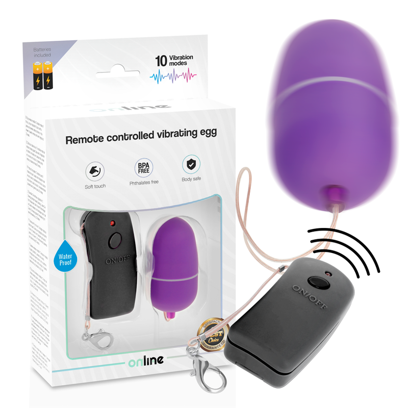 Oeuf vibrant télécommandé lilas — ONLINE