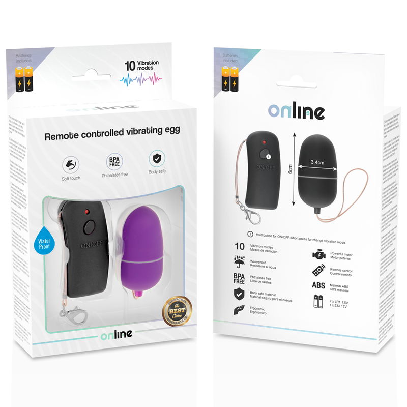 Oeuf vibrant télécommandé lilas — ONLINE