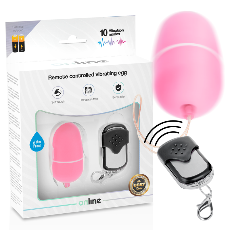 Oeuf vibrant télécommandé rose — ONLINE