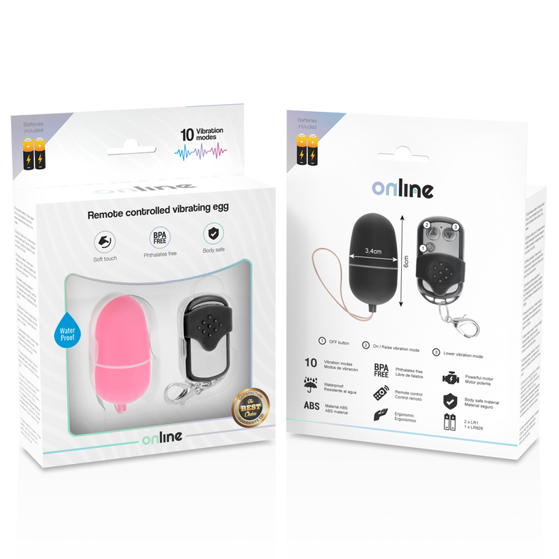 Oeuf vibrant télécommandé rose — ONLINE