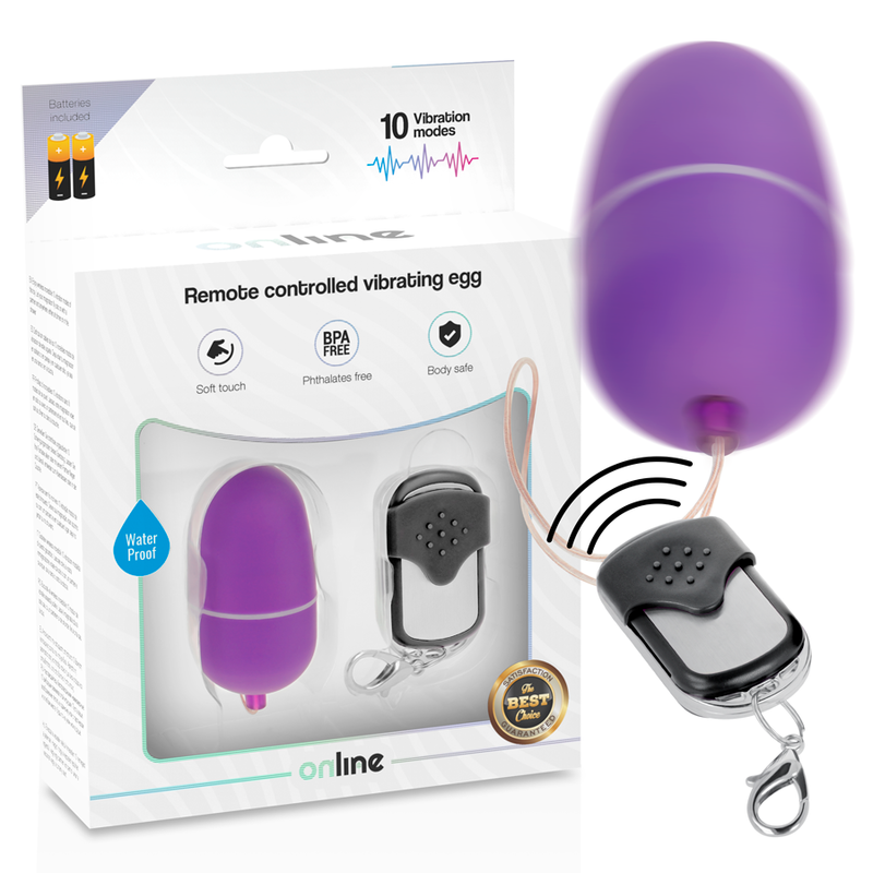 Œuf vibrant télécommandé lilas — ONLINE