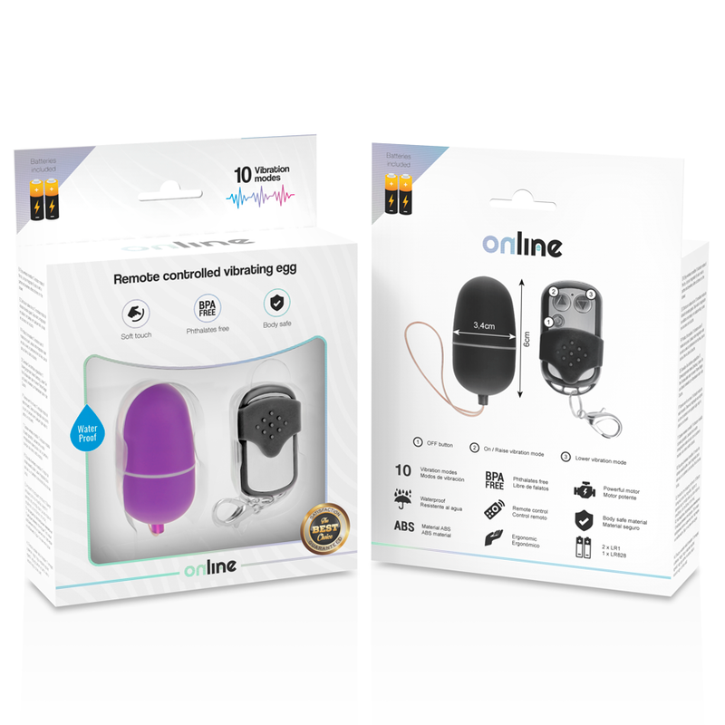 Œuf vibrant télécommandé lilas — ONLINE