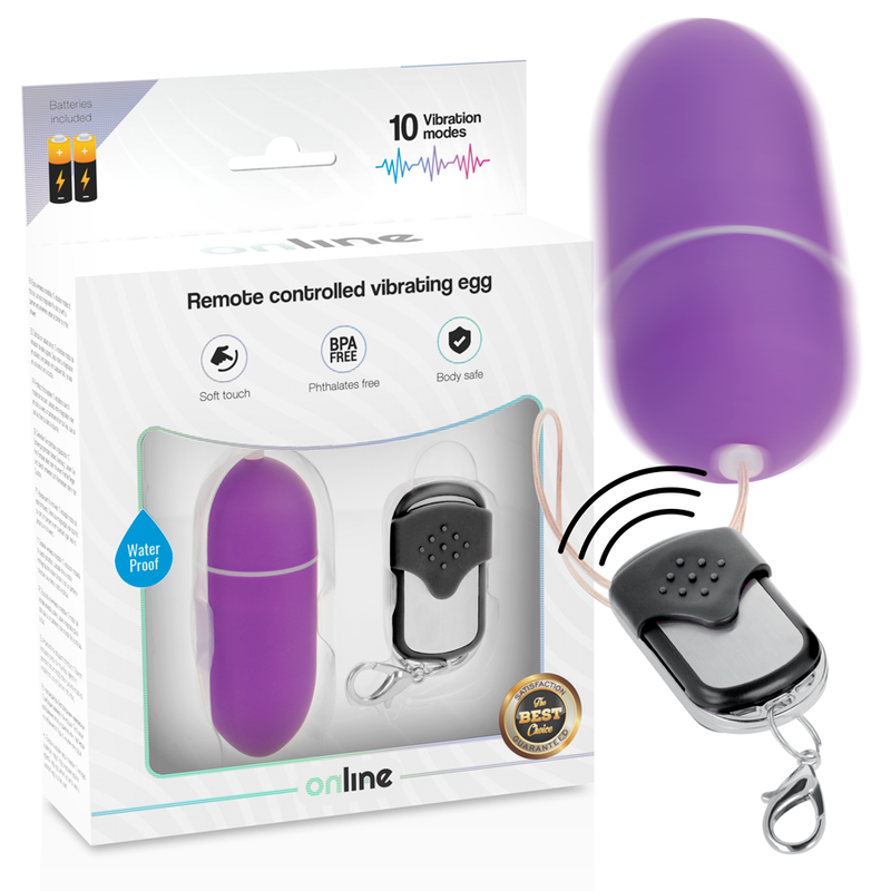 Oeuf vibrant télécommandé lilas — ONLINE