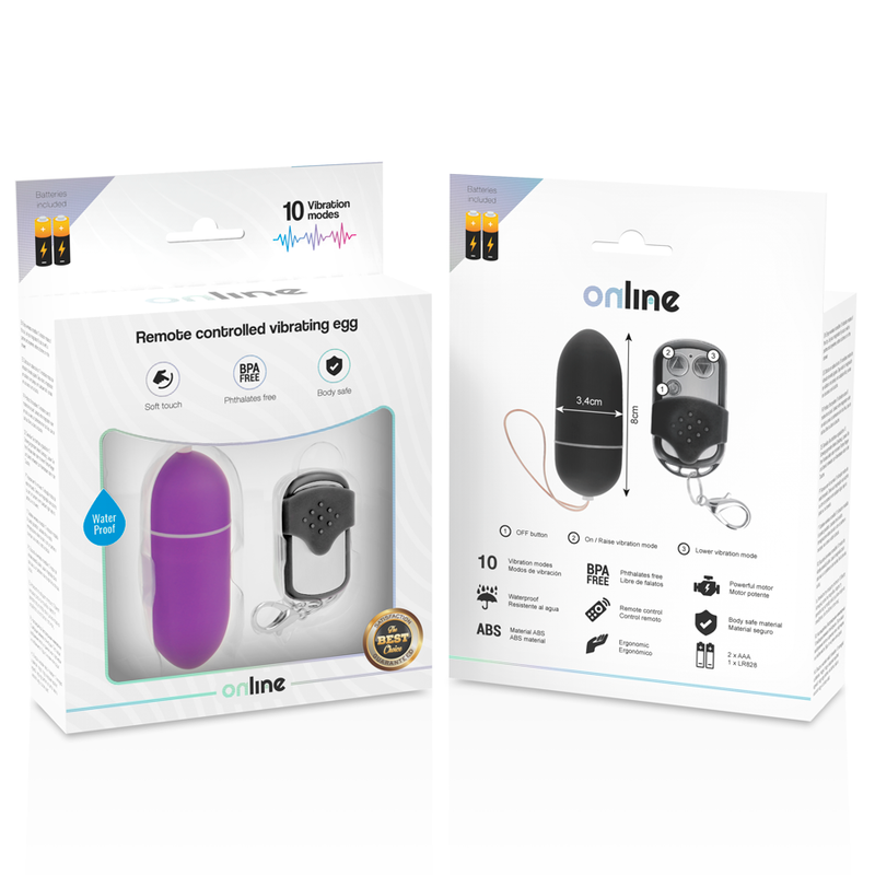 Oeuf vibrant télécommandé lilas — ONLINE