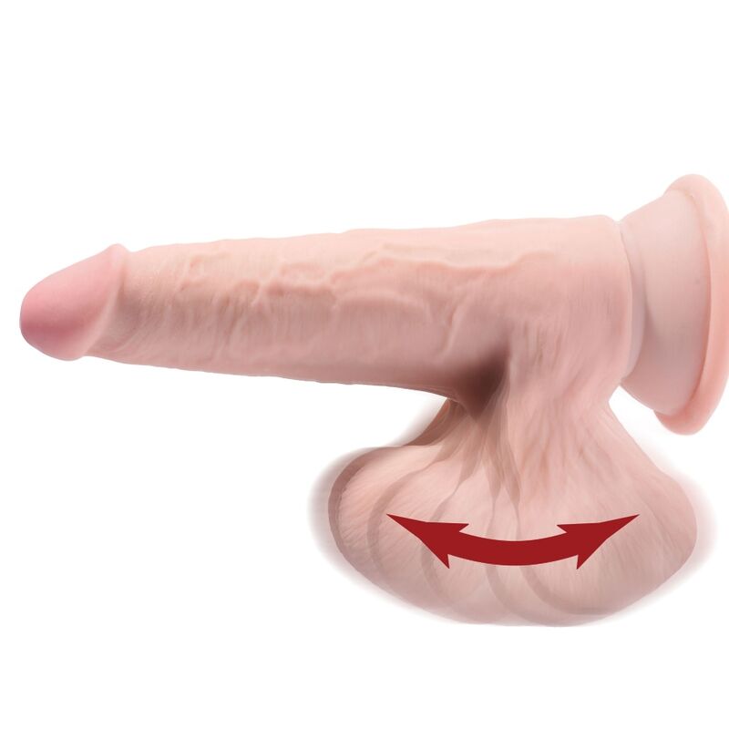 Gode triple densité avec testicules réalistes 24,5 cm — KING COCK PLUS