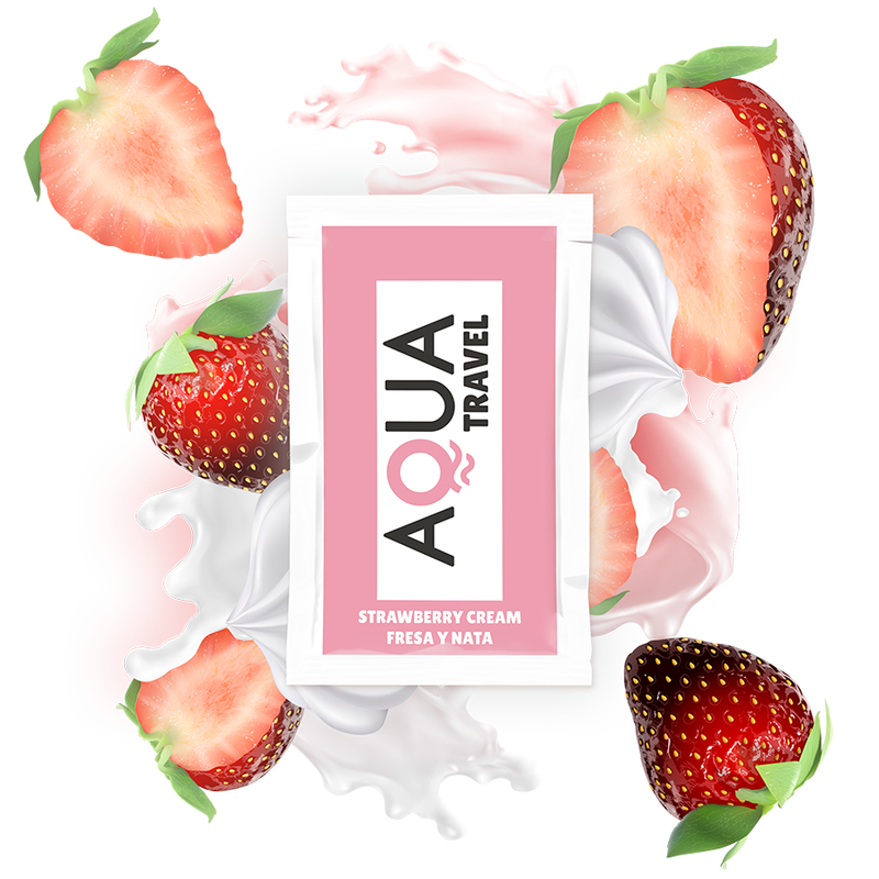 Lubrifiant à base d'eau saveur crème de fraise — AQUA TRAVEL