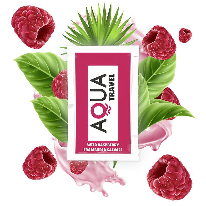 Lubrifiant gourmand à la framboise sauvage format voyage — AQUA TRAVEL