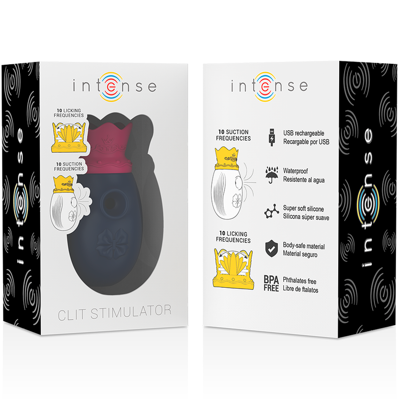 Stimulateur clitoridien 10 modes aspiration et léchage — INTENSE HIGH TECH