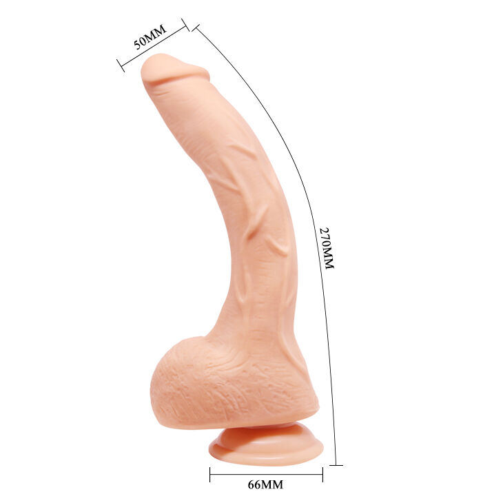 Gode réaliste courbé à ventouse 26 cm — BAILE DILDOS