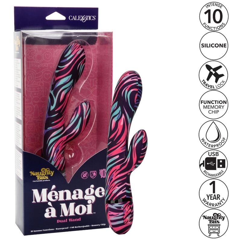 Vibrateur double baguette rechargeable — CALEXOTICS