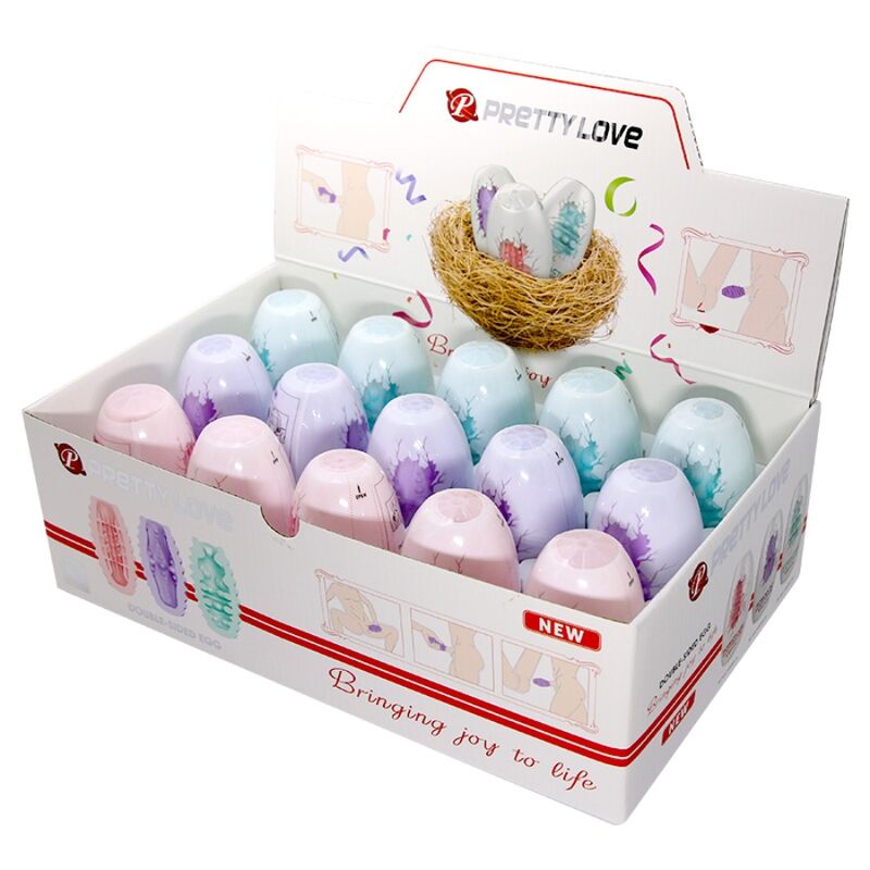 Lot de 15 œufs masturbateurs double face aux textures variées — PRETTY LOVE MALE