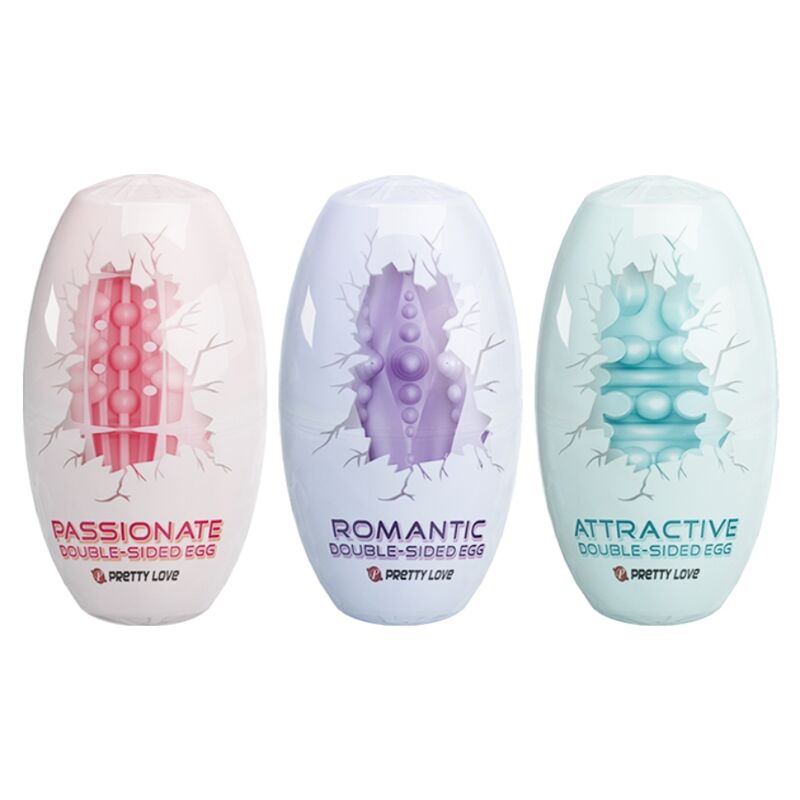 Lot de 15 œufs masturbateurs double face aux textures variées — PRETTY LOVE MALE