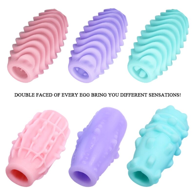 Lot de 15 œufs masturbateurs double face aux textures variées — PRETTY LOVE MALE