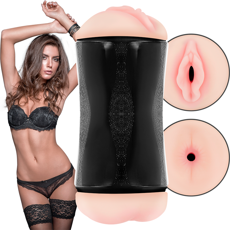 Masturbateur double entrée vagin et anus texturé — JAMYJOB