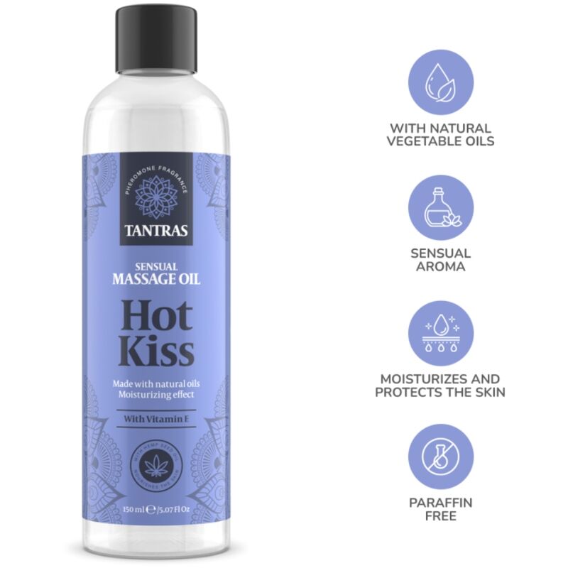 Huile de massage tantrique aux phéromones hot kiss — INTIMATELINE