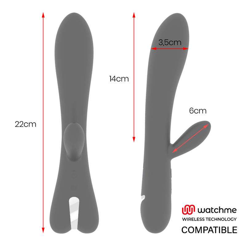 Vibromasseur double Erik avec télécommande Watchme — BRILLY GLAM