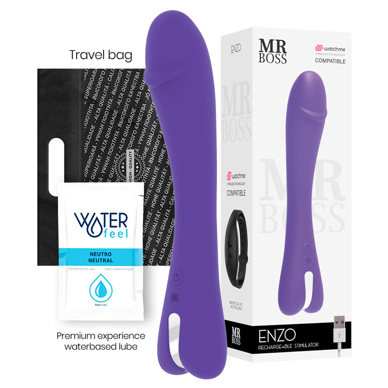Vibromasseur Enzo avec télécommande Watchme — MR. BOSS