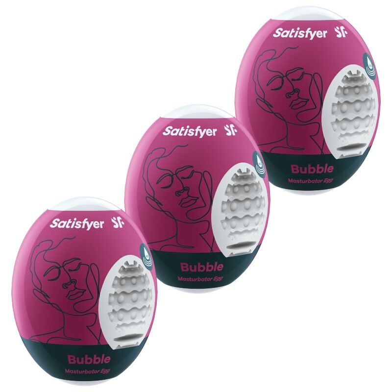 Set de 3 œufs masturbateurs Bubble — SATISFYER EGGS