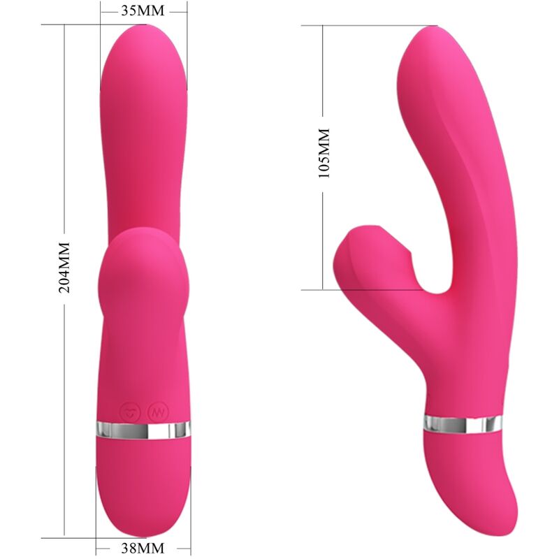 Lapin vibrant suceur et stimulateur G — PRETTY LOVE
