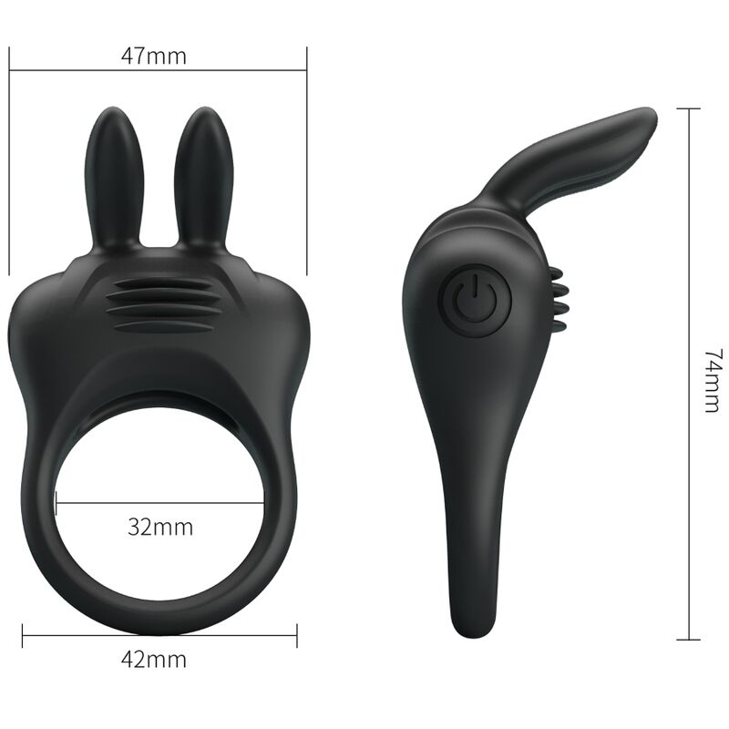 Anneau vibrant stimulateur clitoridien lapin — PRETTY LOVE