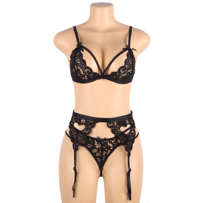 Ensemble trois pièces soutien-gorge, porte-jarretelle et string — SUBBLIME SETS