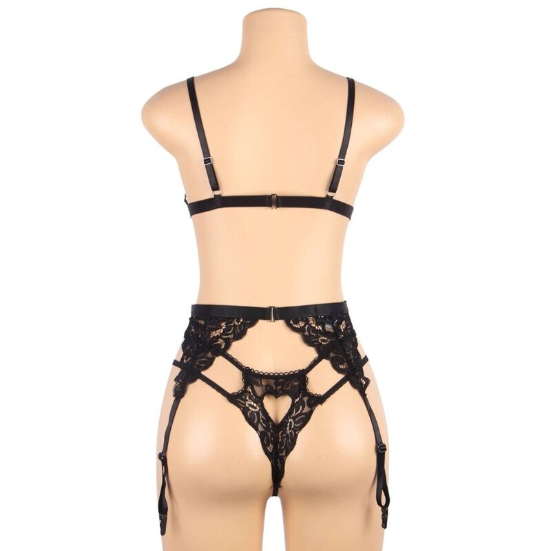 Ensemble trois pièces soutien-gorge, porte-jarretelles et string — SUBBLIME SETS