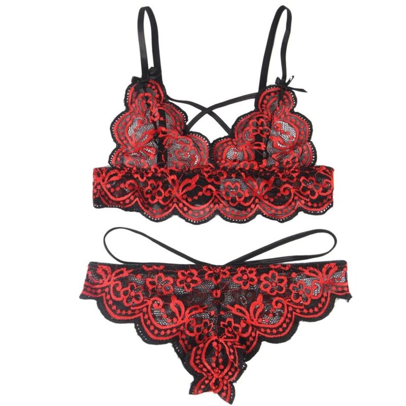 Ensemble dentelle deux pièces top et string — SUBBLIME SETS
