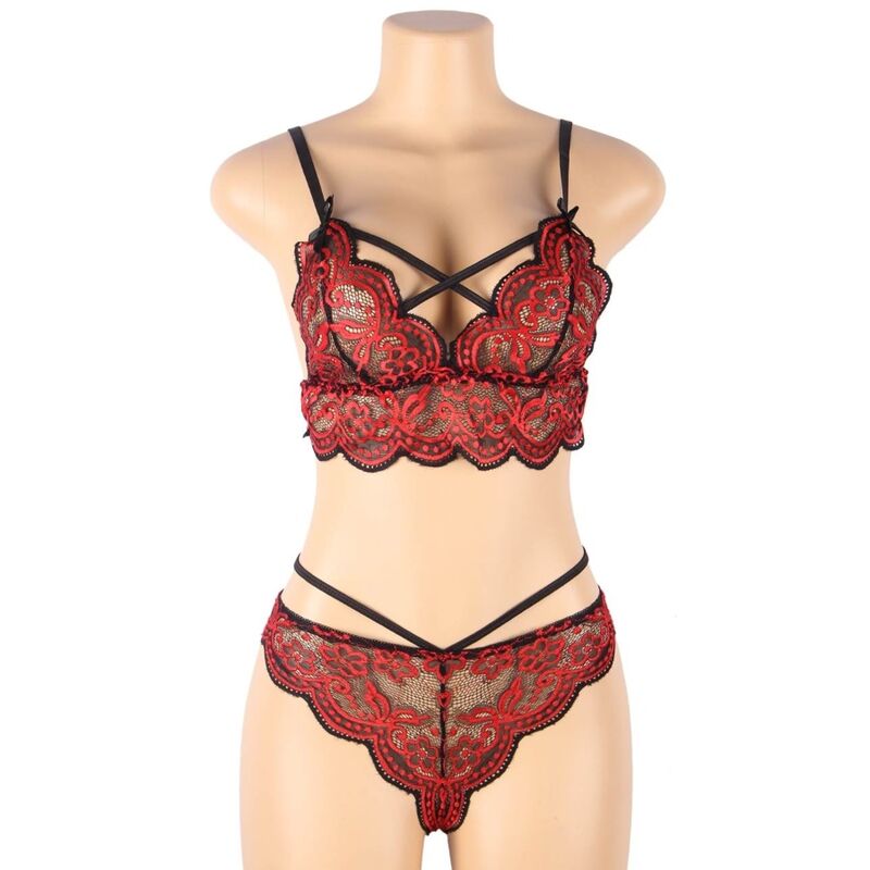 Ensemble dentelle deux pièces top et string — SUBBLIME SETS