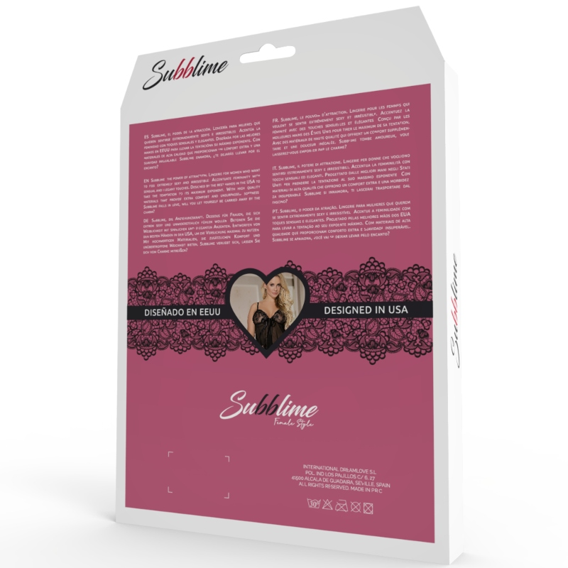 Teddy en dentelle avec bretelles réglables — SUBBLIME BODIES