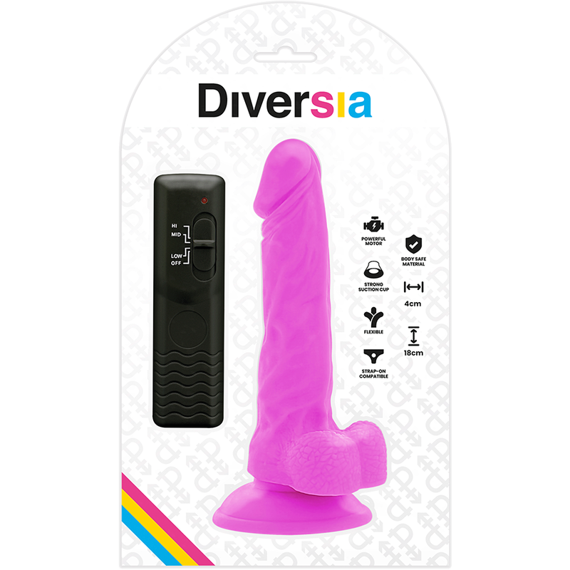 Dildo vibrant flexible violet 18 cm — DIVERSIA