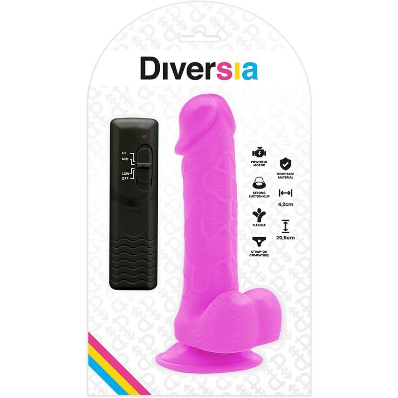 Dildo vibrant flexible violet 20.5 cm — DIVERSIA