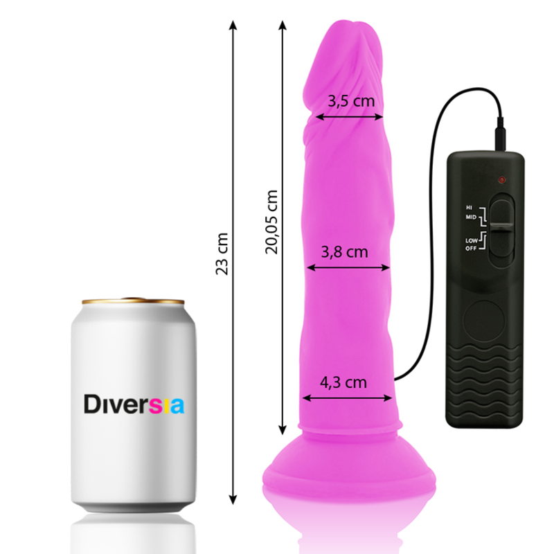 Dildo vibrant flexible télécommandé 23 cm — DIVERSIA