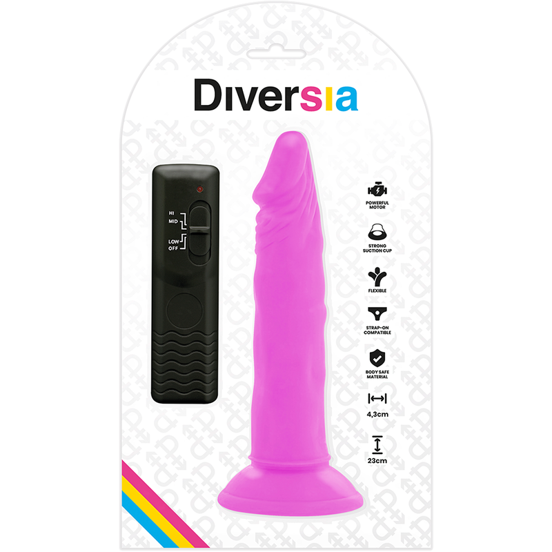 Dildo vibrant flexible télécommandé 23 cm — DIVERSIA