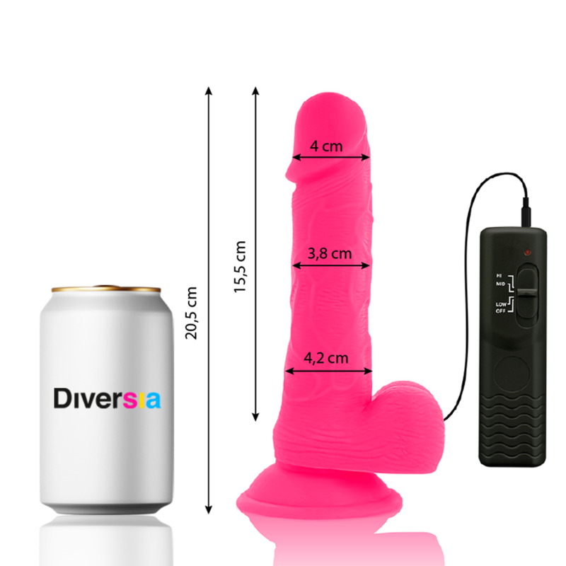 Dildo vibrant flexible rose — DIVERSIA
