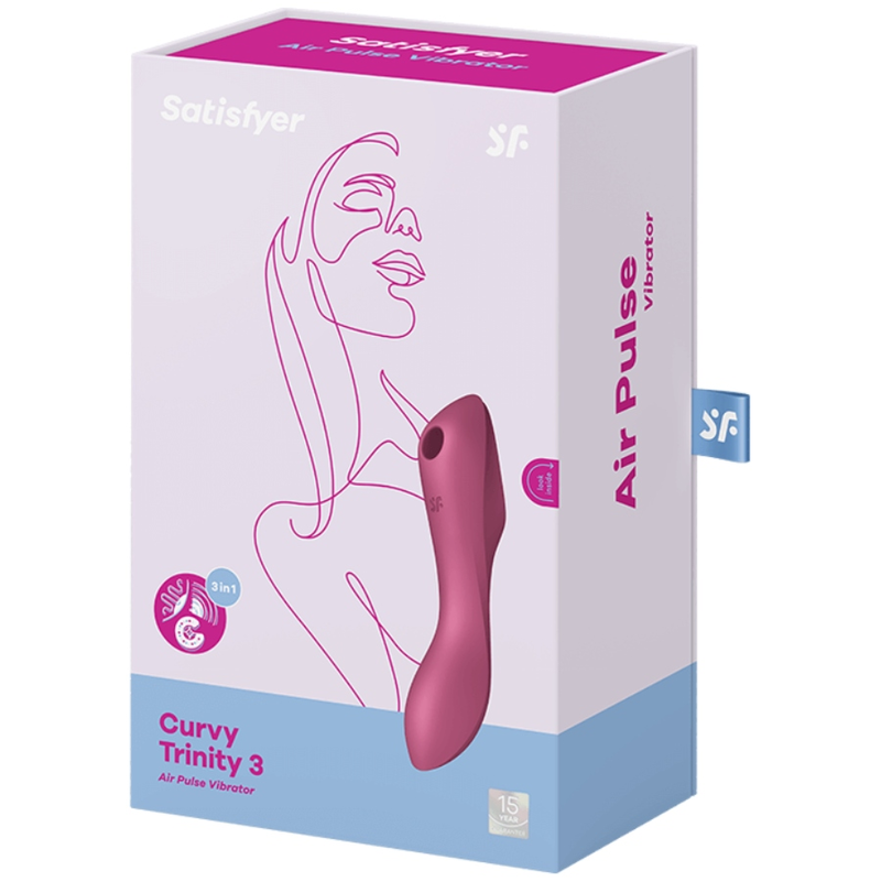 Stimulateur et vibromasseur Curvy Trinity 3 rouge — SATISFYER AIR PULSE