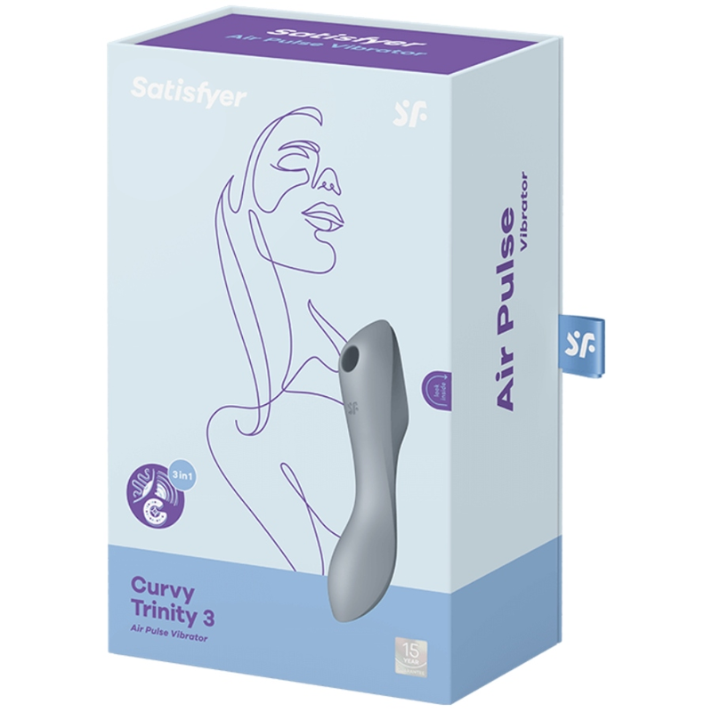 Stimulateur et vibromasseur Curvy Trinity 3 gris — Satisfyer Air Pulse