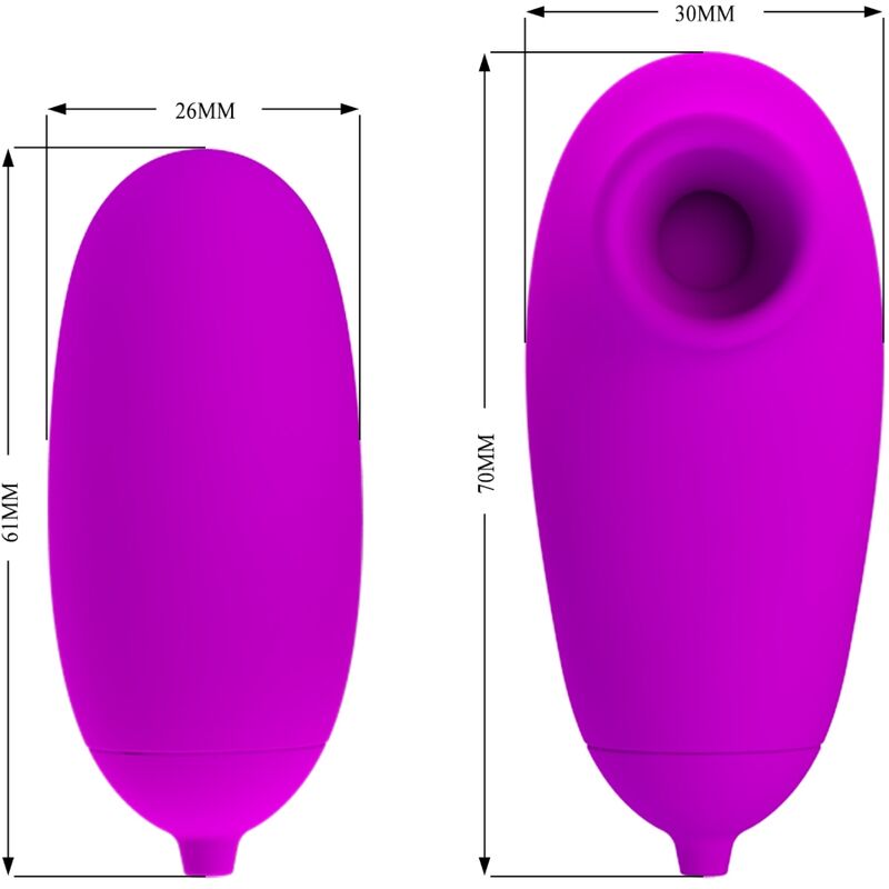 Mini vibromasseur bullet avec ventouse et vibrations — PRETTY LOVE