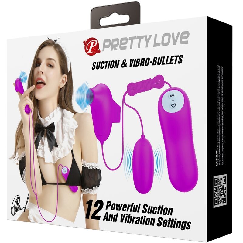 Mini vibromasseur bullet avec ventouse et vibrations — PRETTY LOVE