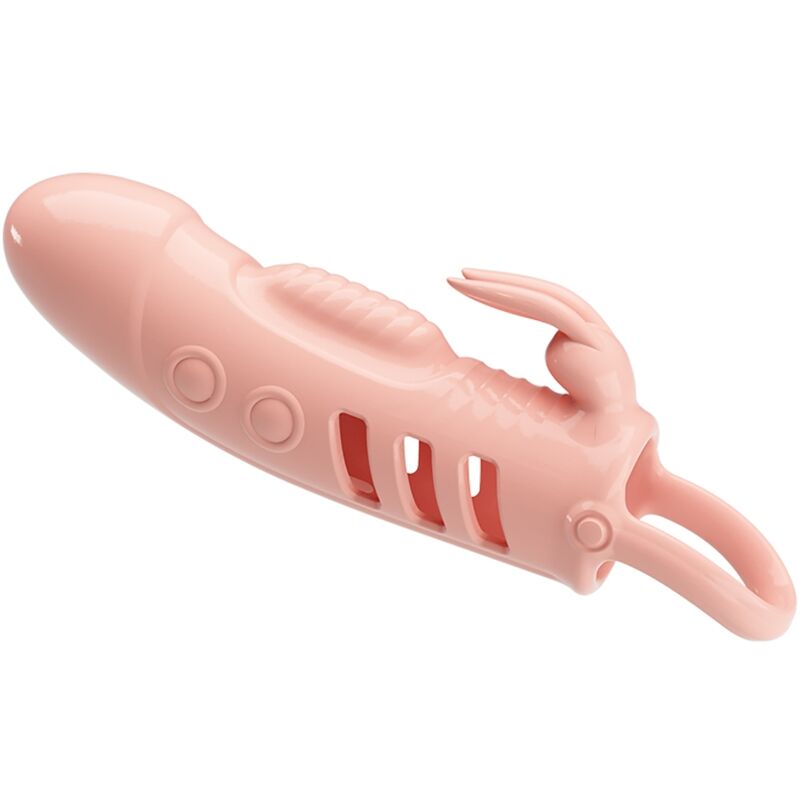 Gaine pénienne naturelle avec stimulateur clitoridien lapin — PRETTY LOVE
