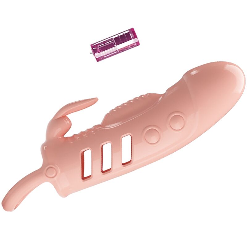 Gaine pénienne naturelle avec stimulateur clitoridien lapin — PRETTY LOVE