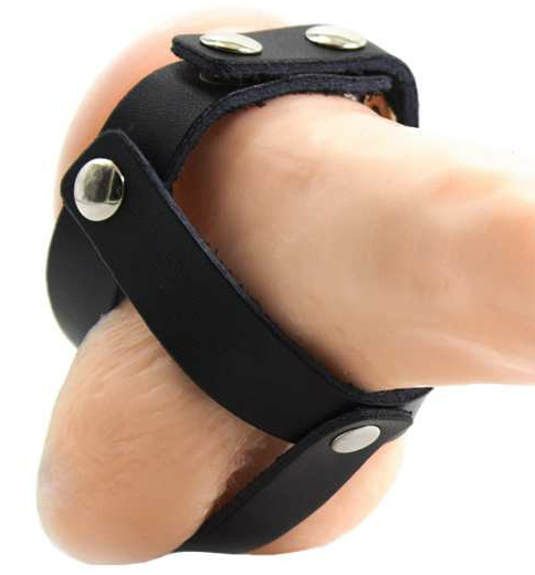 Cage à testicules en cuir — OHMAMA FETISH