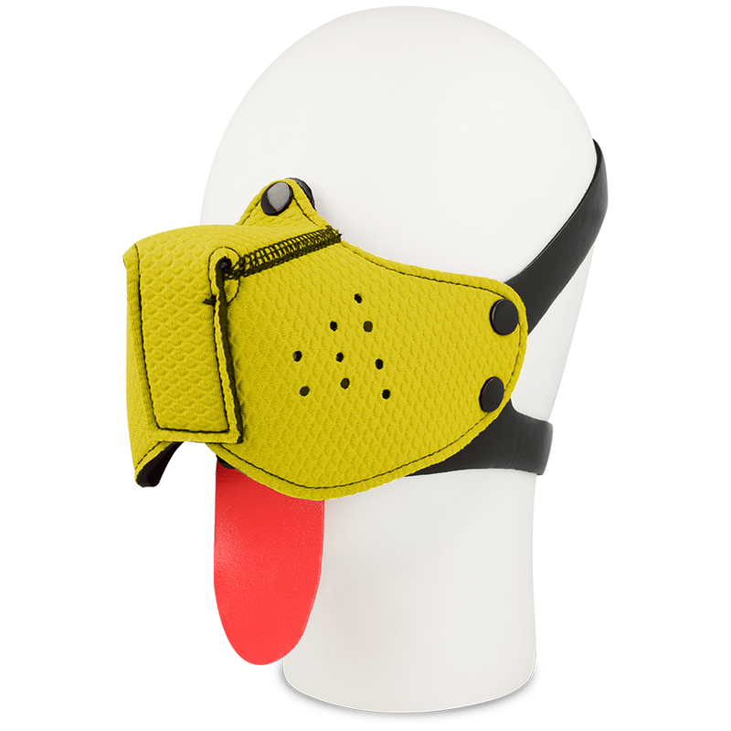 Museau de chien fétichiste ajustable jaune — OHMAMA FETISH